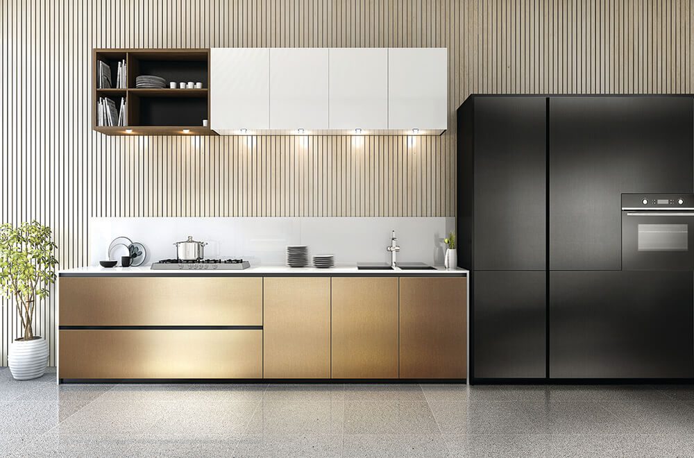 Interior Vinyl Film Patterns & Textures for Interior Design 4 kitchen design gold and black