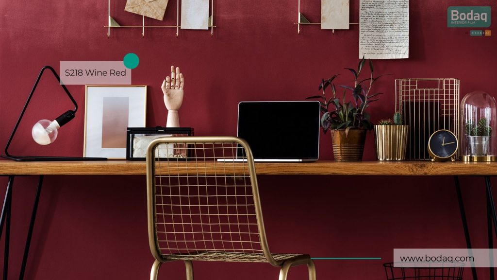 Burgundy: A Color That Elevates Interiors 6 S218 Wine Red on the Wall