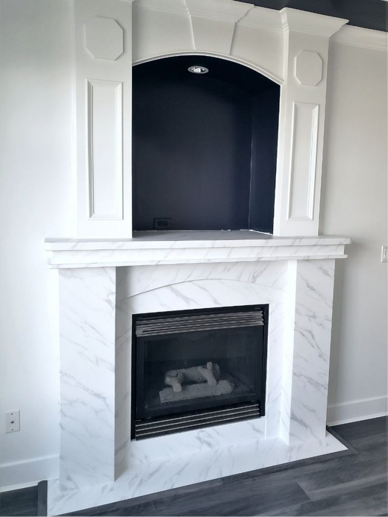 Breaking the Popular Myths About Vinyl Film 3 Fireplace refinishing with vinyl film