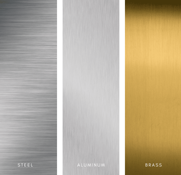 Metallic Finishes for Luxurious and Glamorous Interiors 5 Different metals - Steel, Aluminum, Brass