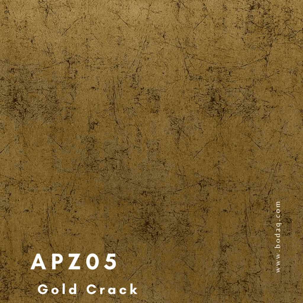 Metallic Finishes for Luxurious and Glamorous Interiors 8 APZ05 Gold Crack Bodaq Interior Film
