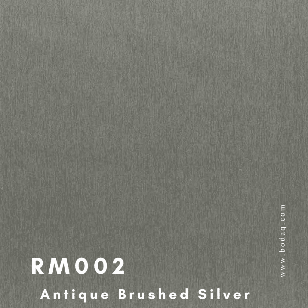 Metallic Finishes for Luxurious and Glamorous Interiors 14 RM002 Antique Brushed Silver Bodaq Interior Film