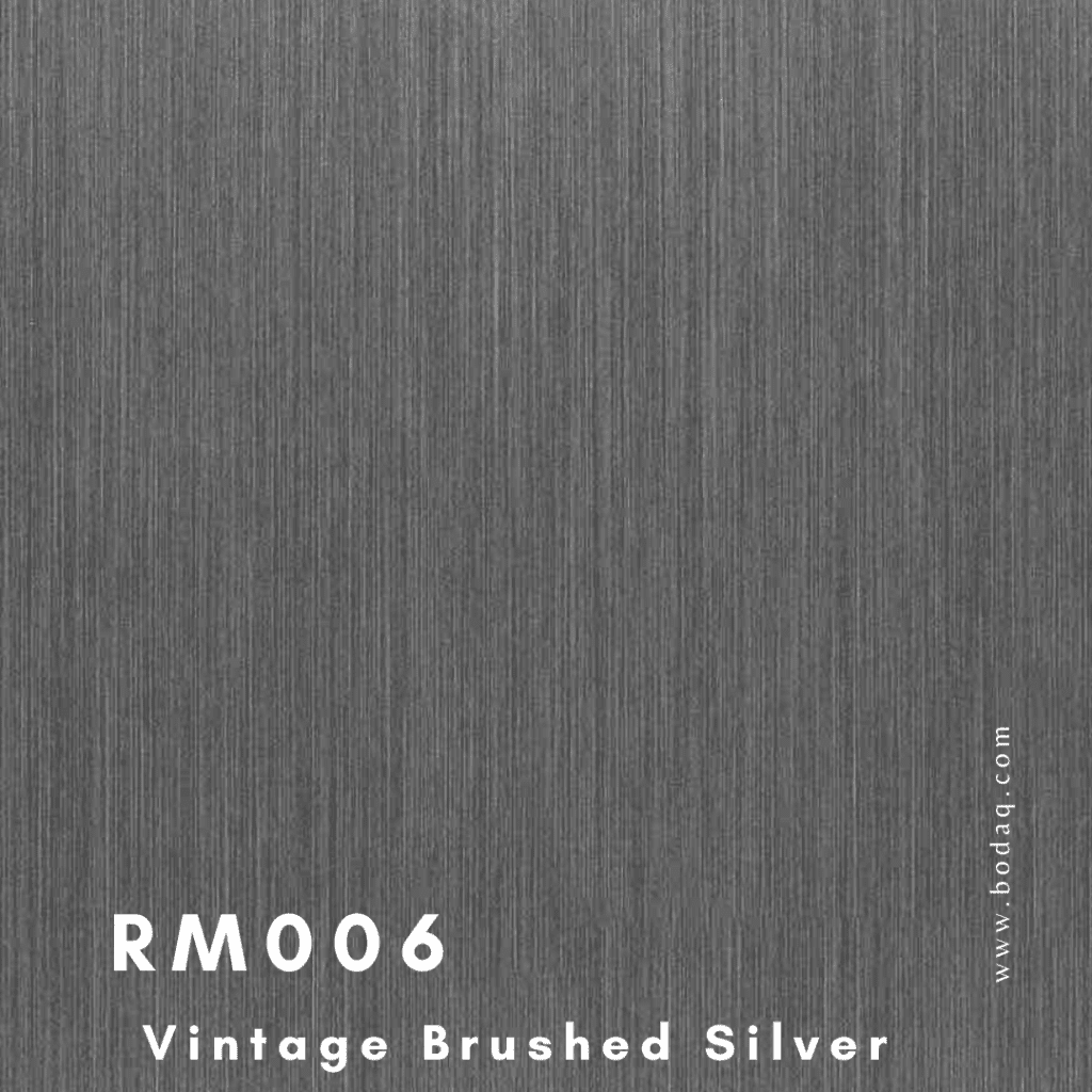 Metallic Finishes for Luxurious and Glamorous Interiors 16 RM006 Vintage Brushed Silver Bodaq Interior FIlm