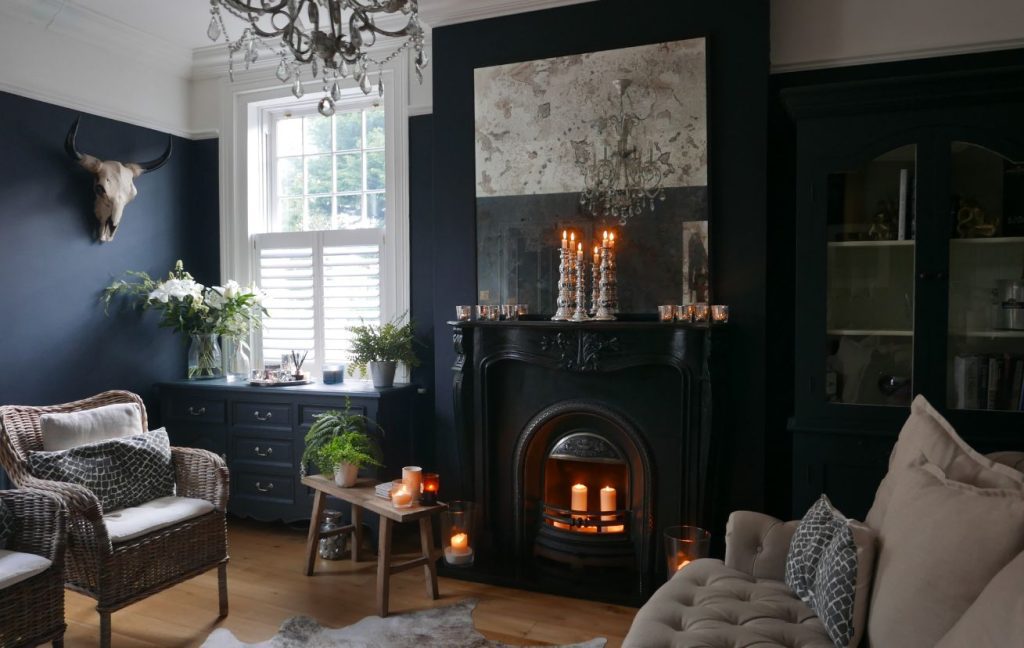 Fireplace Design Ideas: Materials, Colors, Design Styles 12 Play with scale - add décor with different height, like a big mirror, a variety of candle holders, etc.