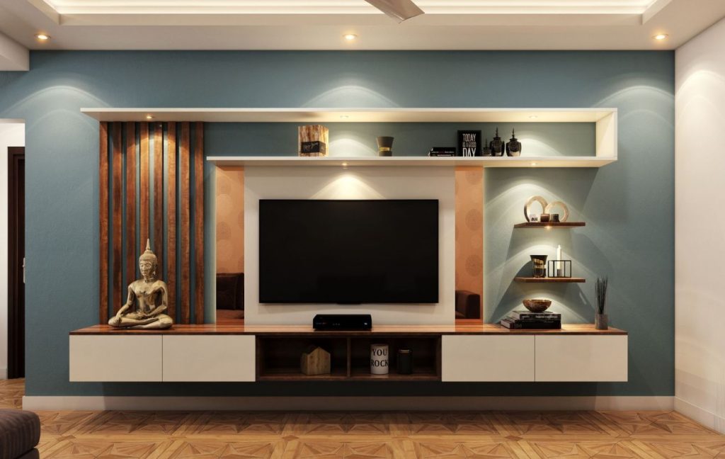 Modern Large Wall Décor Ideas for Living Room 8 Modern Large Wall Decor Ideas for Living Room: Floating Shelves