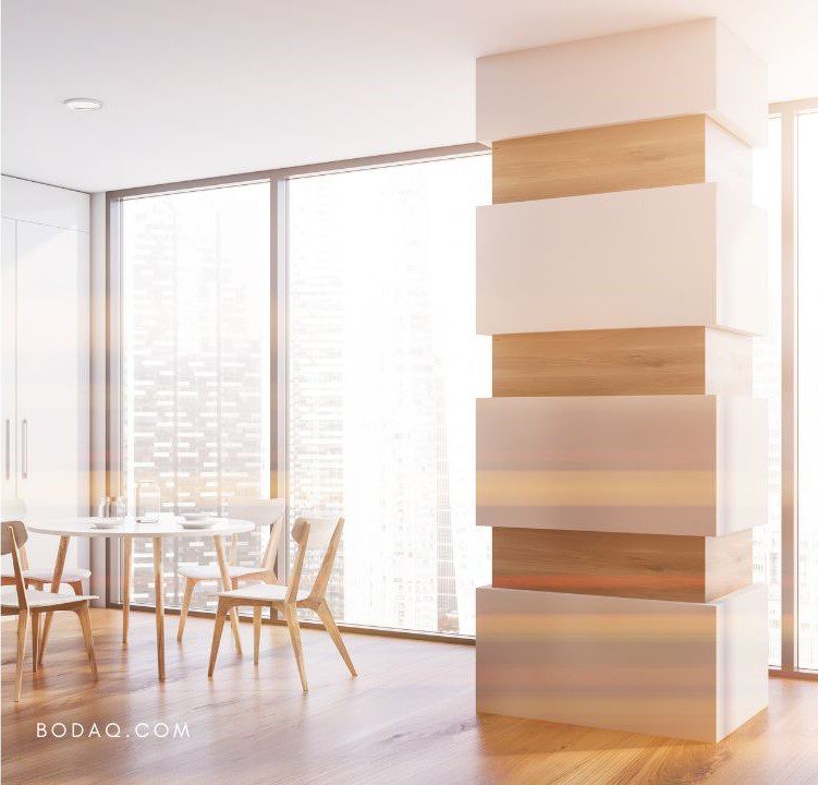 What to Do with Columns in Your House 5 Column as a focal point of the room