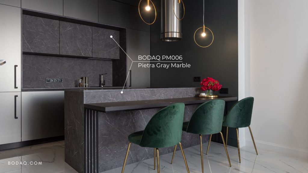Simple Kitchen Wall Décor Ideas 8 PM006 Pietra Gray Marble in the kitchen