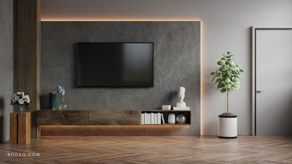 NS403 Concrete - TV backdrop