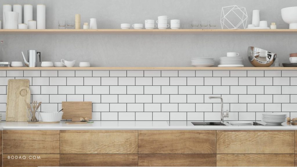 Simple Kitchen Wall Décor Ideas 10 Open shelving as a simple kitchen wall decor idea