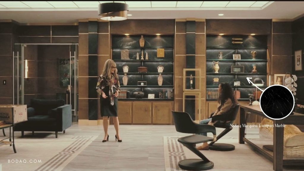 Bodaq Year in Review: 2023 Wrapped 5 Year in Review: NS804 Marquina Campari marble in the Netflix show "The Fall of the House of Usher"