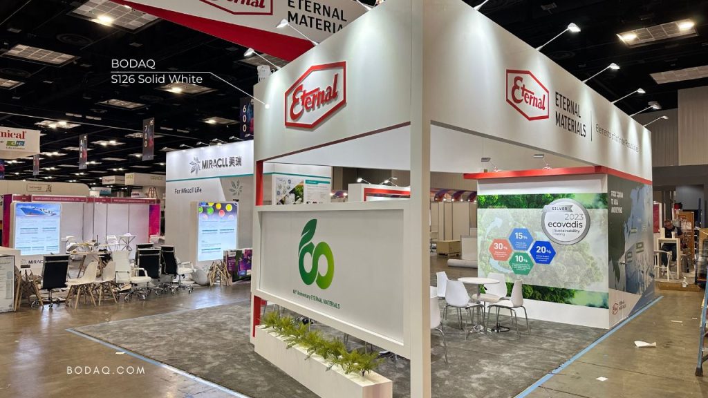 Pop-Ups and Events with Bodaq Interior Film 5 Booth wrapped with S126 Solid White