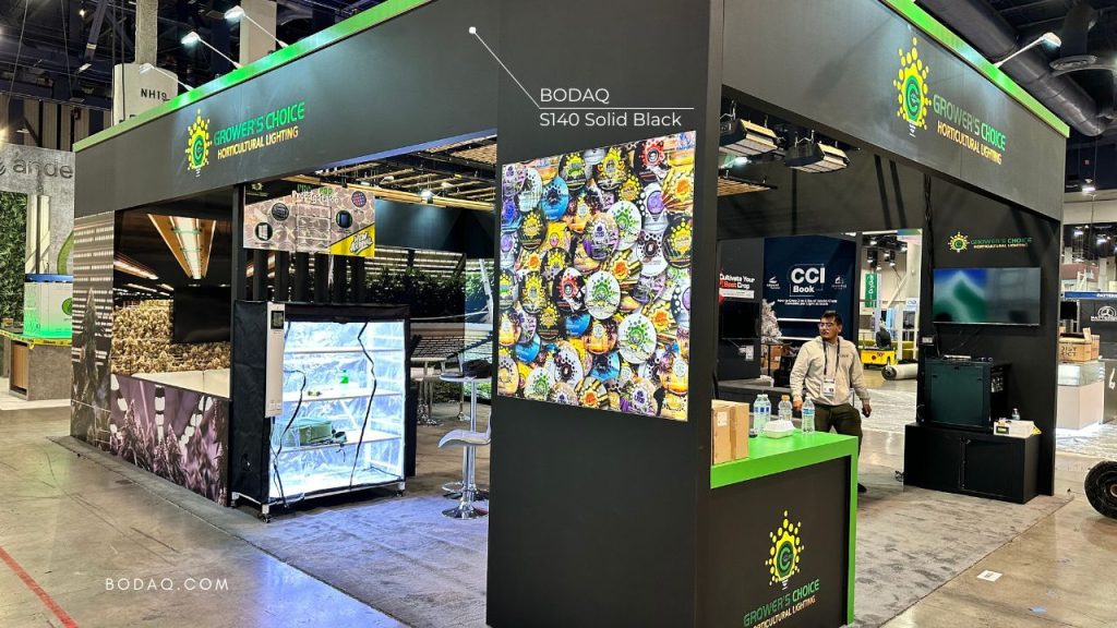 Pop-Ups and Events with Bodaq Interior Film 10 Booth design with Bodaq S140 Solid Black