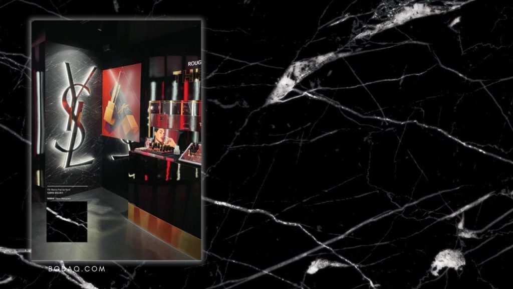 How Retail Stores Use Bodaq Interior Film 2 NS804 Marquina Campari at YSL Beauty store