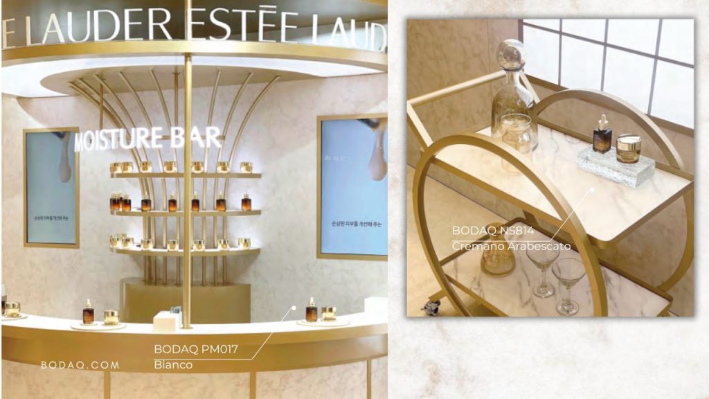 How Retail Stores Use Bodaq Interior Film 3 How retail stores use Bodaq: NS814 and PM017 at Estee Lauder store