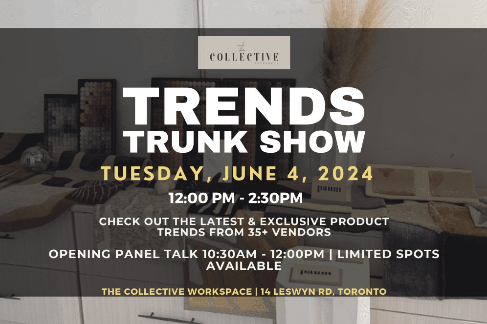Spring Trends Trunk Show 2024: Join Bodaq 1 Bodaq Events: Trends Trunk Show Toronto, June 4, 2024. The Collective Workspace