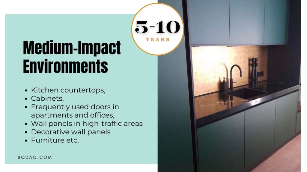 The Longevity of Bodaq Interior Film 4 The longevity of Bodaq in Medium-Impact Environments