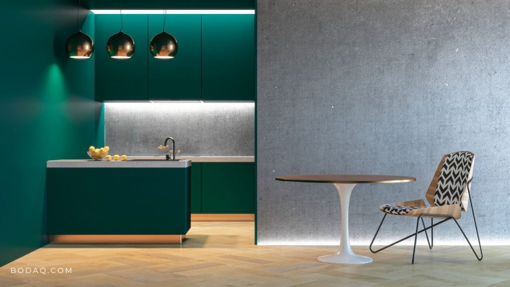 Go Green With Bodaq Interior Film 7 Green wall in the kitchen