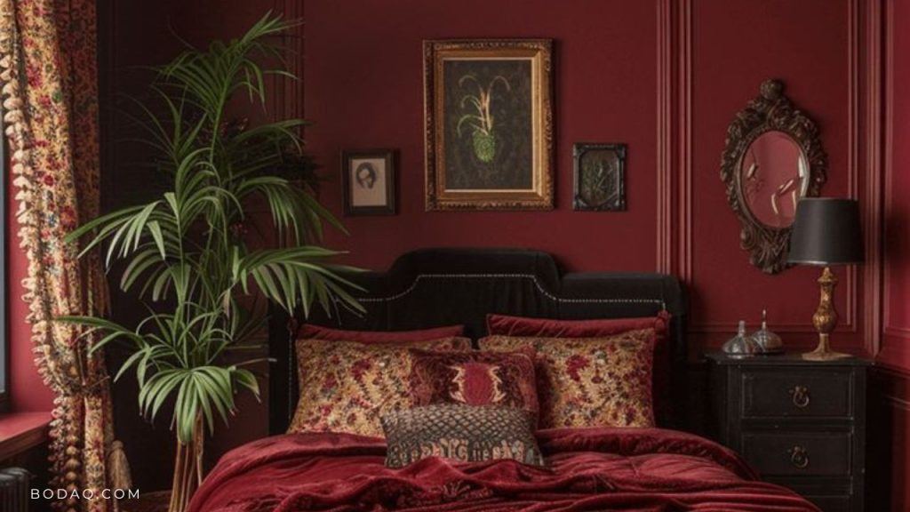 Burgundy: A Color That Elevates Interiors 4 Dark Red Aesthetic Bedroom