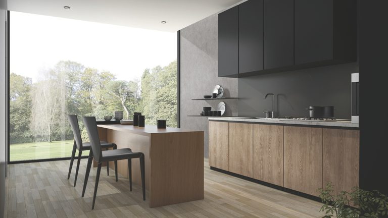 Kitchen refinish with vinyl film